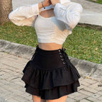 Lace Plaid Gothic Lolita Skirt