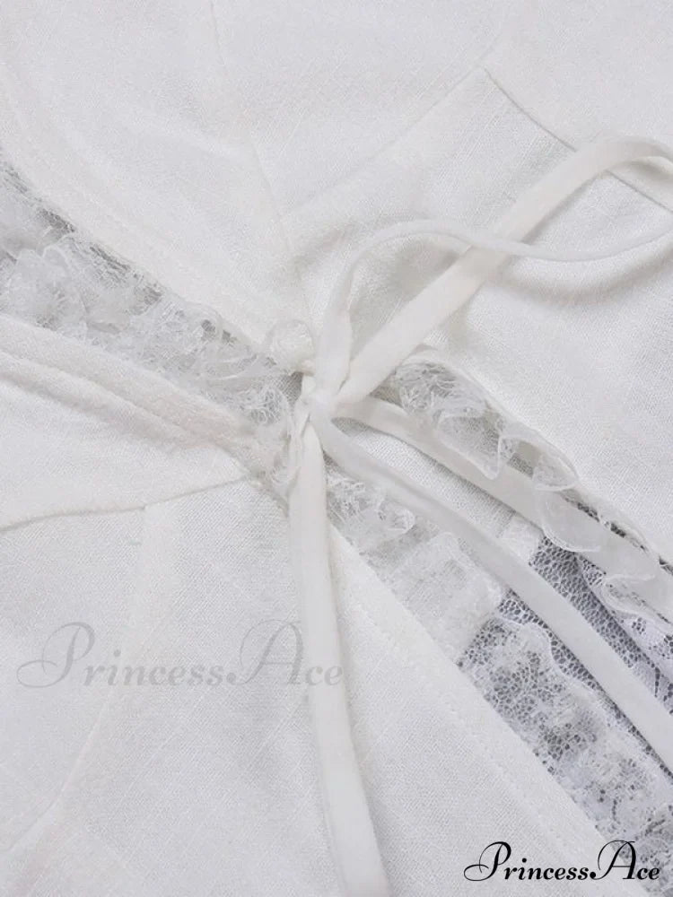 Lace Trim Ribbed Trendy Two Piece Set