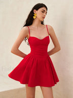 Lace-up Back Cami Dress