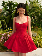 Lace-up Back Cami Dress