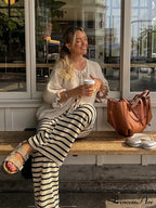 Lace Up Bow Flared Sleeve Loose Fashion Street Cardigan