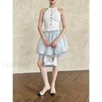 Lace Up Minimalist Casual Skirt