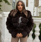Ladies Fox Fur European Street Coat