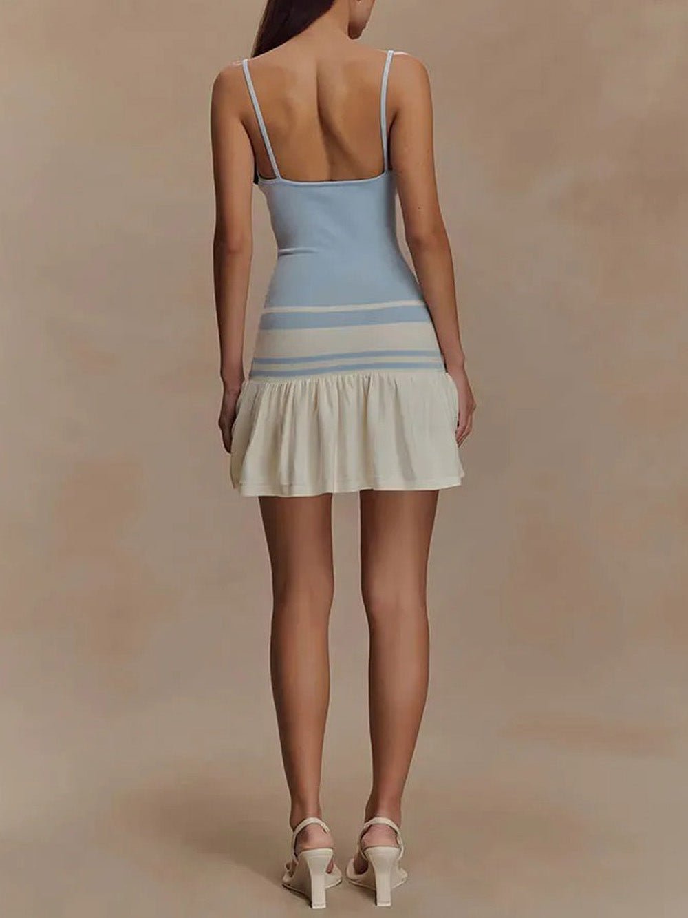 Lana Striped Ruffle Mini Dress