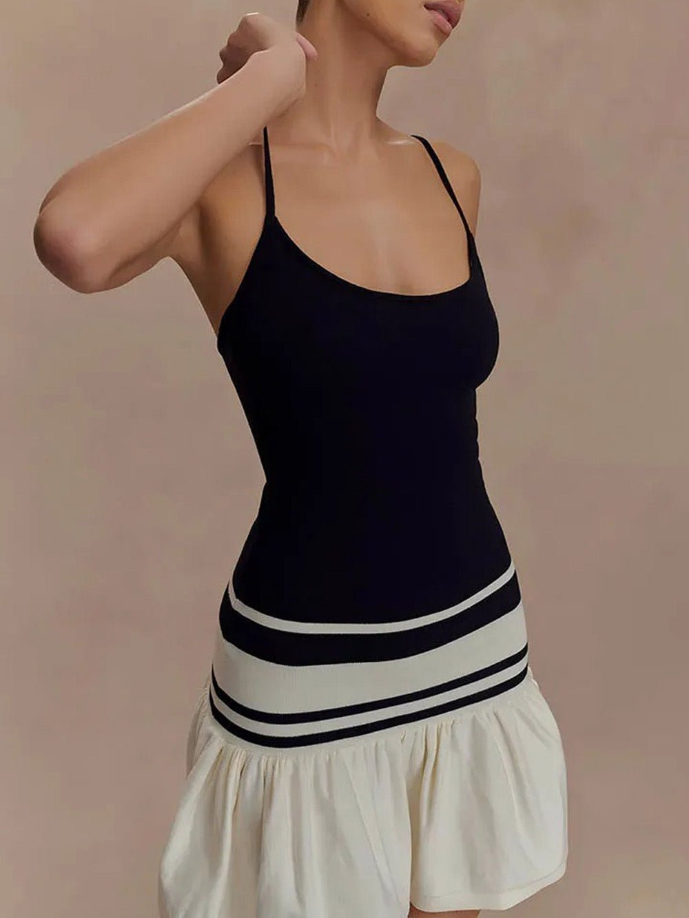 Lana Striped Ruffle Mini Dress