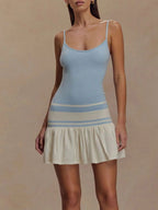Lana Striped Ruffle Mini Dress