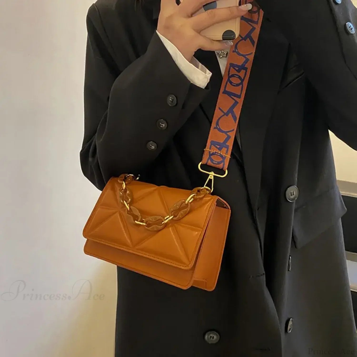 Large Capacity PU Leather Casual Crossbody