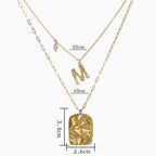 Layered Charm Statement Necklace - Gold
