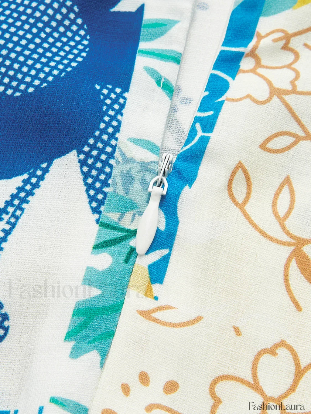 Multicolor Lemonade Print Lace Trim Long Dress