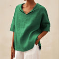 | Women's Spring Relaxed V-Neck Top