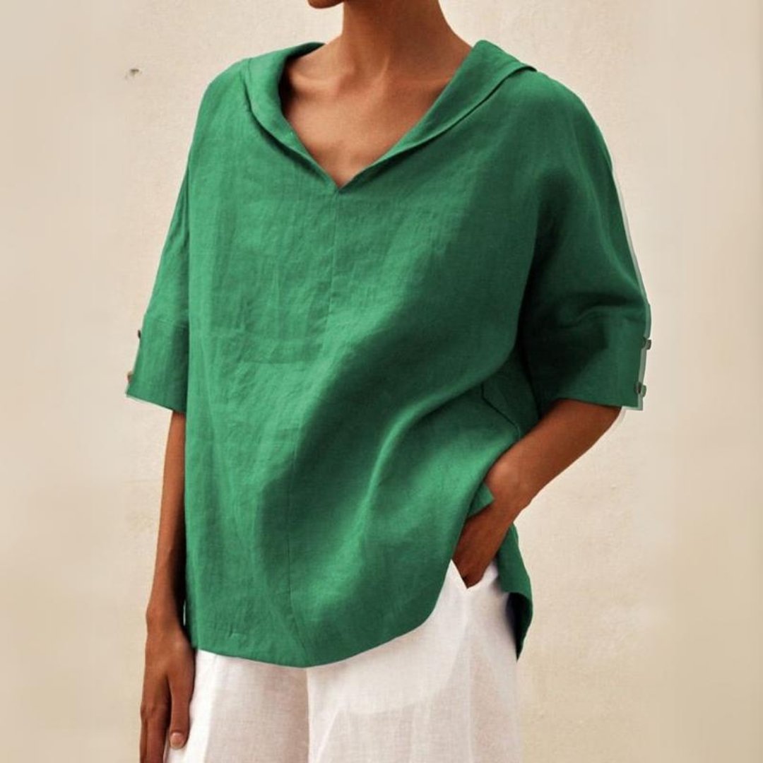 | Women's Spring Relaxed V-Neck Top