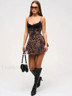 Print Lace Trim Sweetheart Tie Front Tiered Ruffle Mini Dress