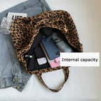 Leopard Design Korean Fashion Shopper Handbag