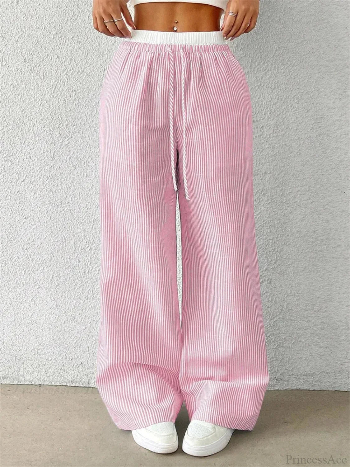 Leopard Drawstring Elastic Waist Loose Winter Pant