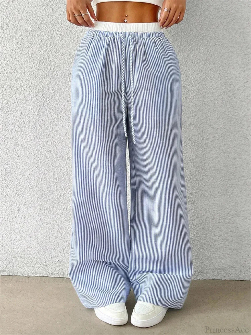 Leopard Drawstring Elastic Waist Loose Winter Pant