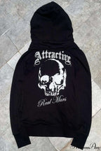 Leopard Print Streetwear Slim Asym Zip Hoodie