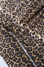 Leopard Print V-Neck Crisscross Tie Mini Dress