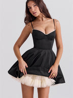 Liber Summer Women's Backless Solid Color Mini&Short Dresses