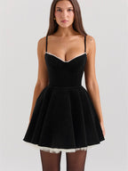 Liber Summer Women's Backless Solid Color Mini&Short Dresses