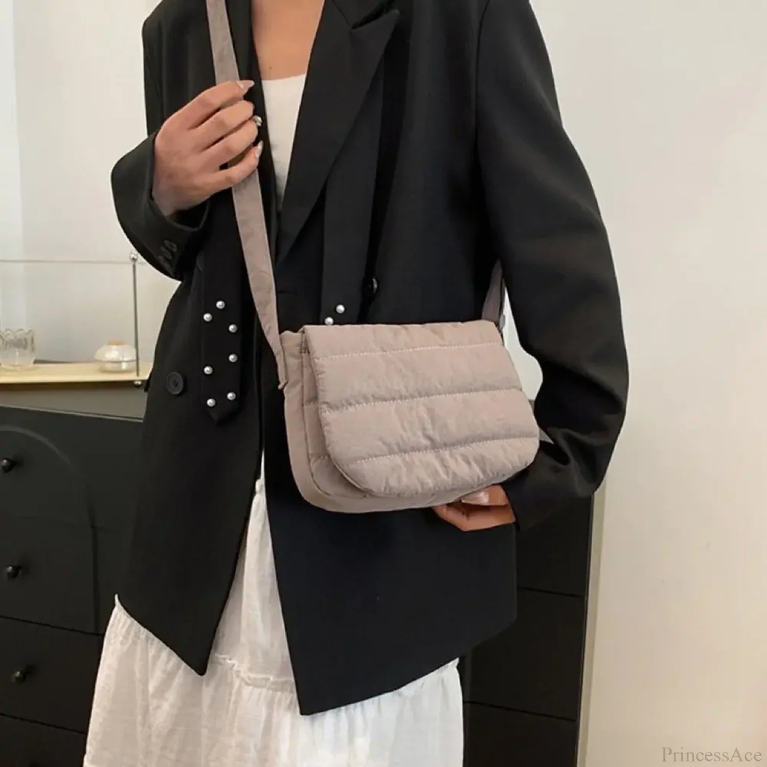 Lightweight Solid Color Cotton Casual Crossbody