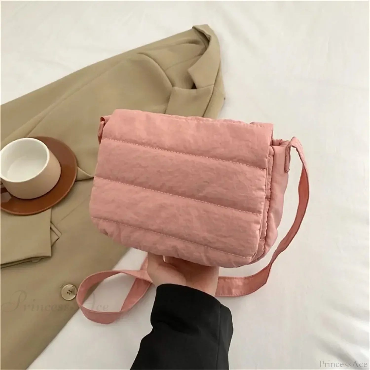Lightweight Solid Color Cotton Casual Crossbody