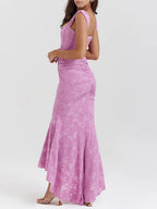 Lilly Off Shoulder Backless Midi Dress