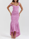 Lilly Off Shoulder Backless Midi Dress