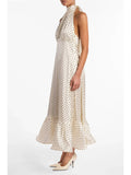 Lilou Polka Dot Halter Maxi Dress
