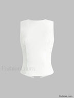 Linen Blends Button Up Tank Top