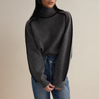 | Women’s Winter Color Block Turtleneck Sweater