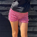 Lolita Plaid Ruffled Tiered Short