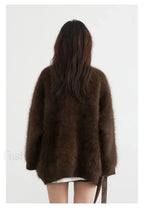 Loose Fit Rabbit Hair Knit Cardigan