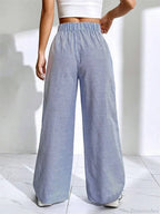 Loose High Waist Striped Lounge Streetwear Pant
