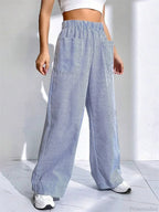 Loose High Waist Striped Lounge Streetwear Pant