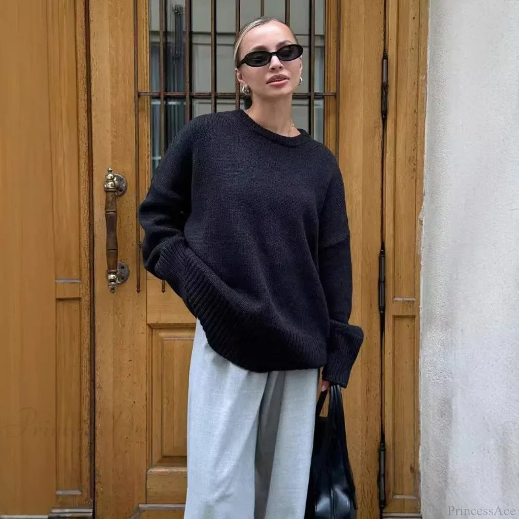 Loose O-neck Casual Streetwear Sweater