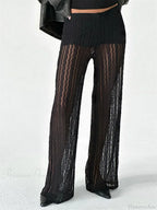 Loose Plaid Print Drawstring Casual Summer Pant