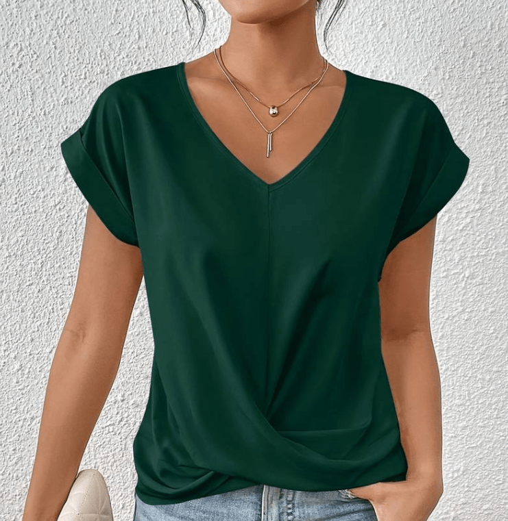 | Tummy Tucking V-Neck Top
