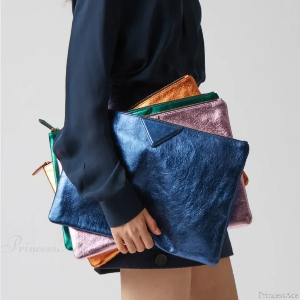 Luxury Designer PU Leather Day Clutch Wristlet