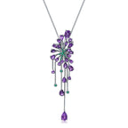 Luxury Green Nano Emerald Amethyst Pendant Necklace