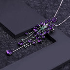 Luxury Green Nano Emerald Amethyst Pendant Necklace