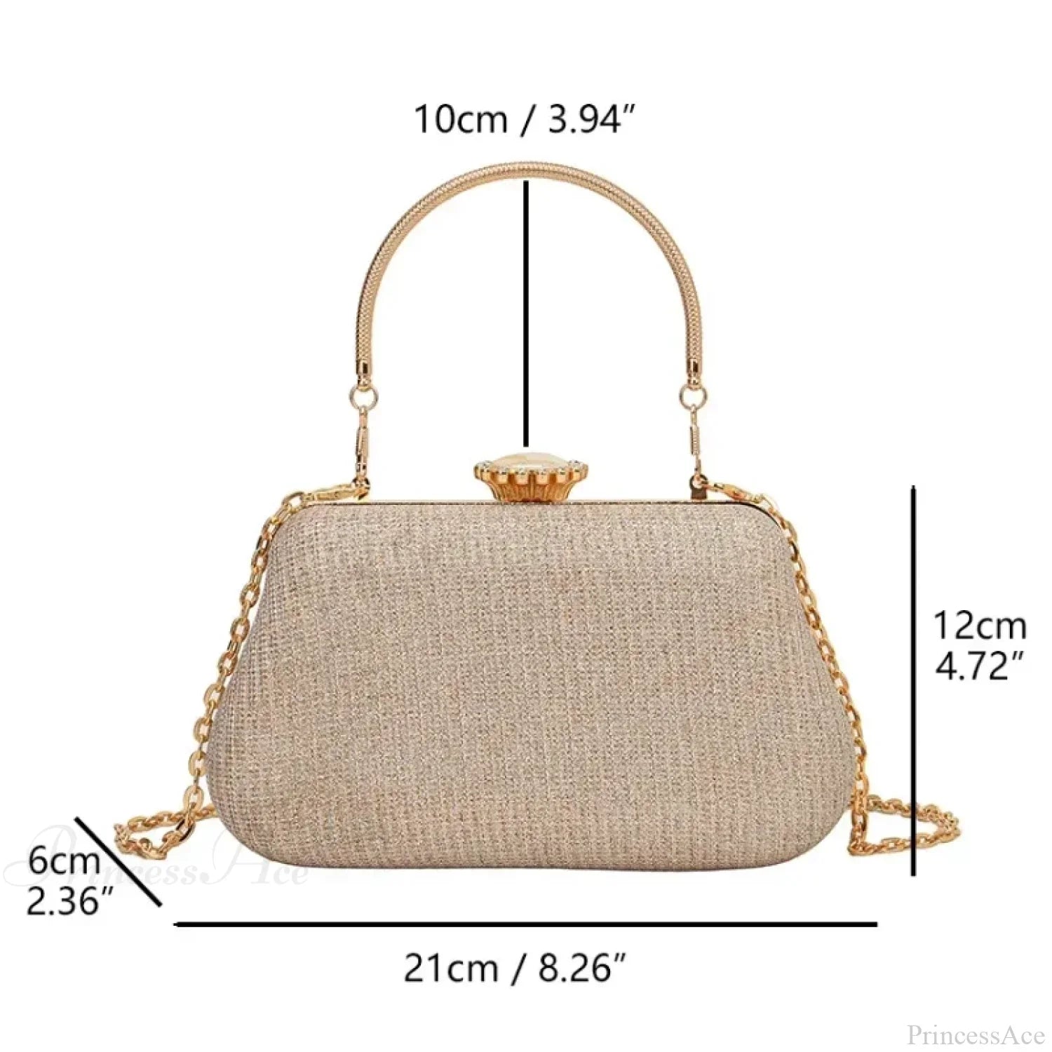 Luxury High Design Evening Glitter Wedding Clutch Handbag