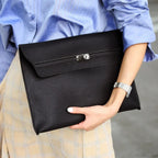 Lychee Pattern PU Leather Envelope Wristlet