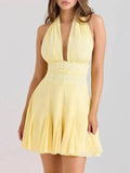 Lydia Halter Flared Mini Dress
