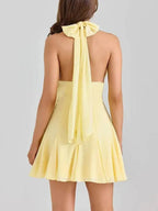 Lydia Halter Flared Mini Dress