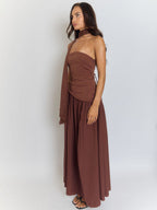 Lyra Backless Split Skirt Maxi Dress