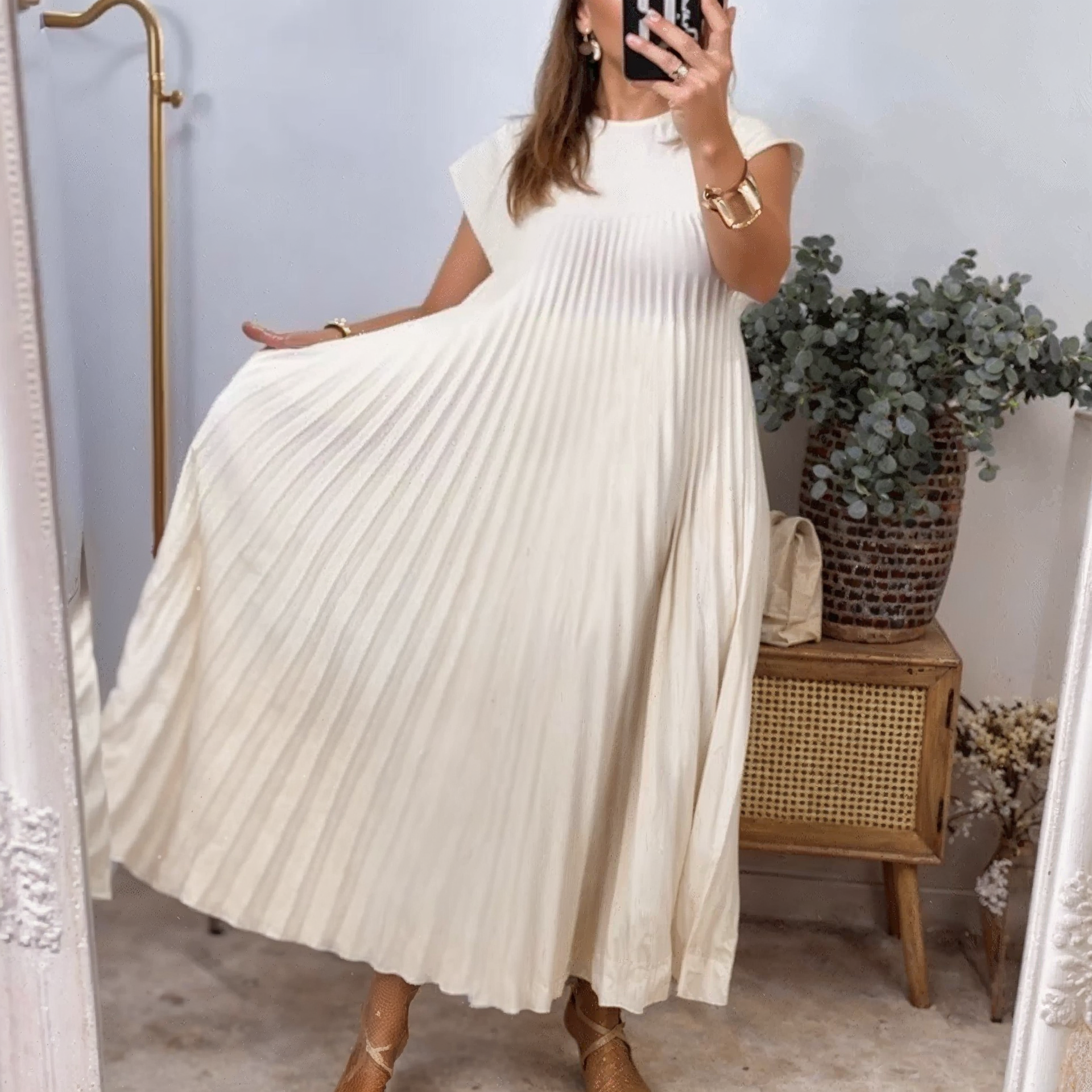 Sabrina | Pleated Dress