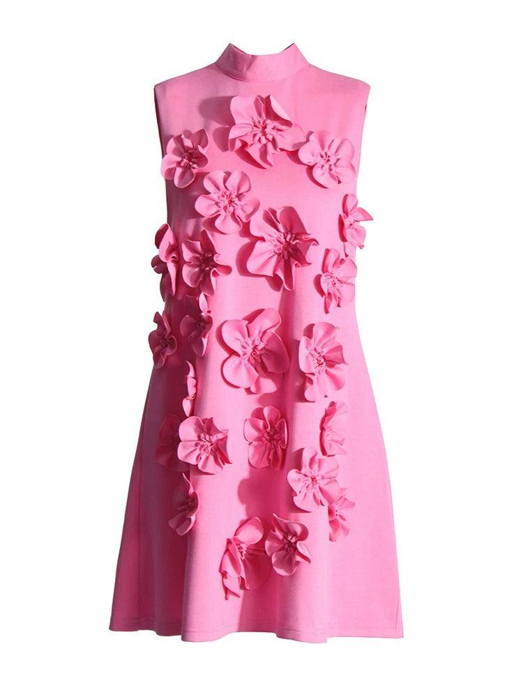 Odele Mini Dress with Flower Appliques
