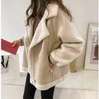 | Women's Soft Faux Shearling Oversized Coat