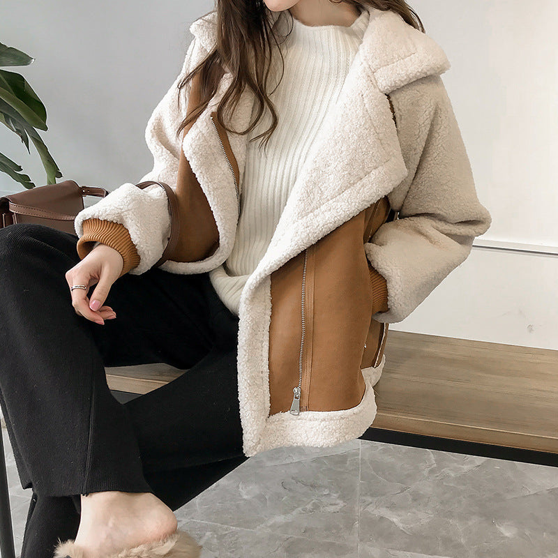 | Women's Soft Faux Shearling Oversized Coat