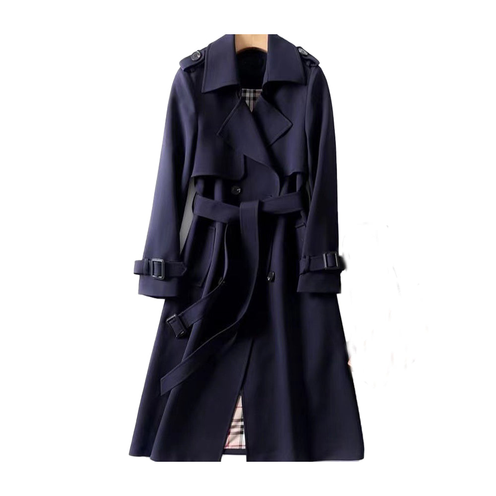 | Women's Double-Breasted Belted Trench Coat